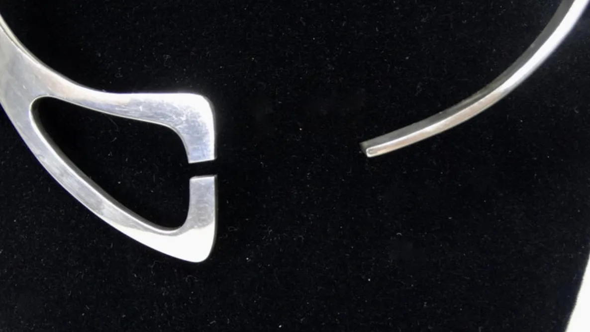 Taxco Mexico Silver Modernist Collar Choker