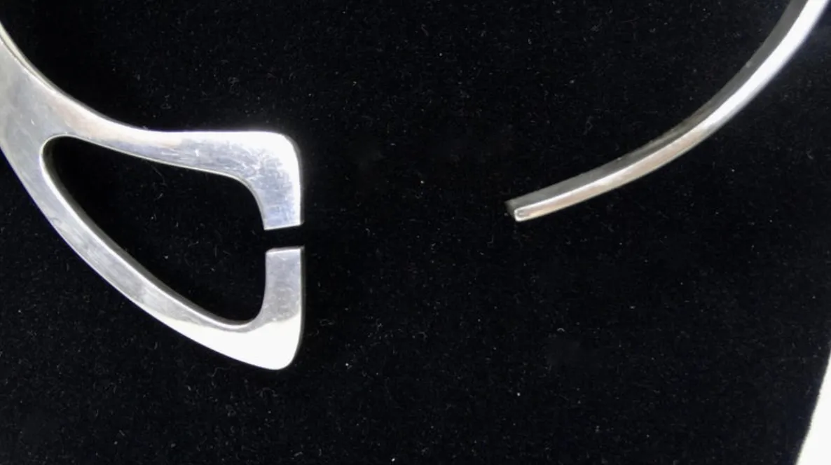 Taxco Mexico Silver Modernist Collar Choker