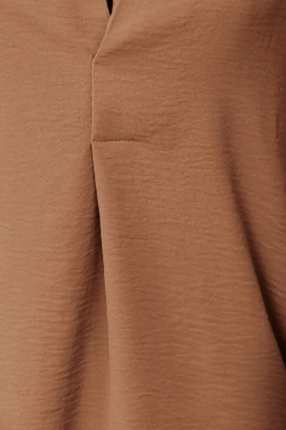 Textured Johnny Collar Three-Quarter Sleeve Blouse
