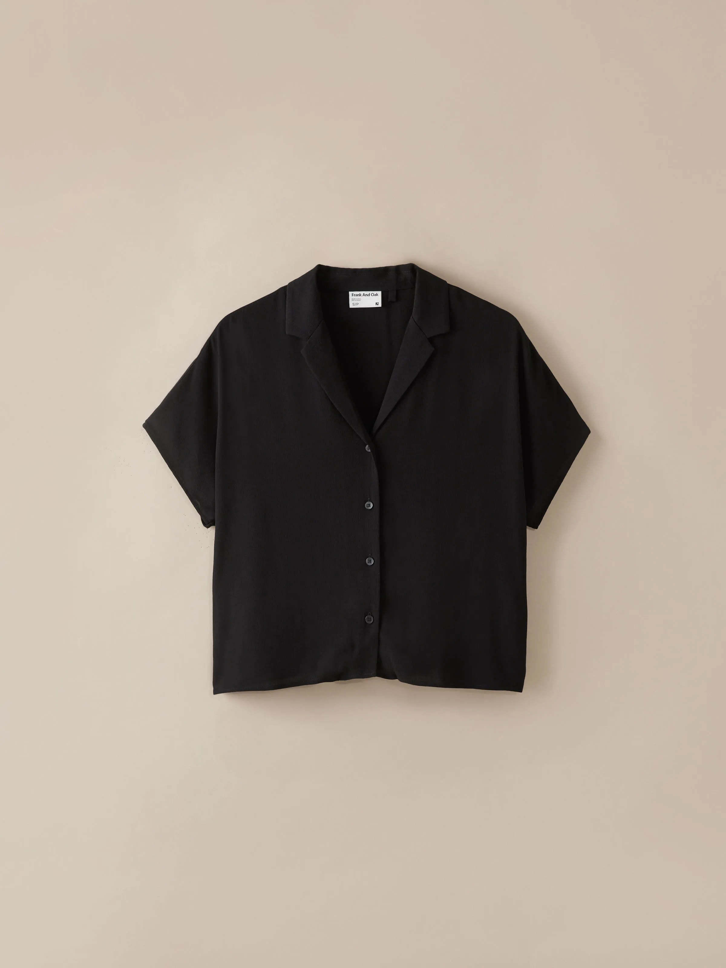 The Camp Collar Blouse in Black
