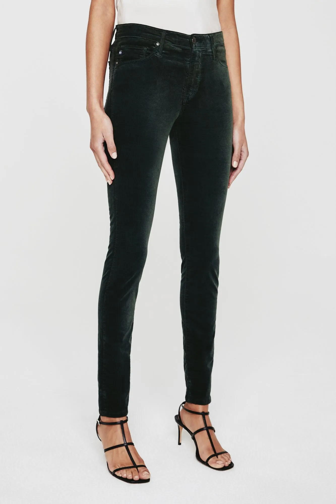 The Farrah Skinny in Village Pine Velvet