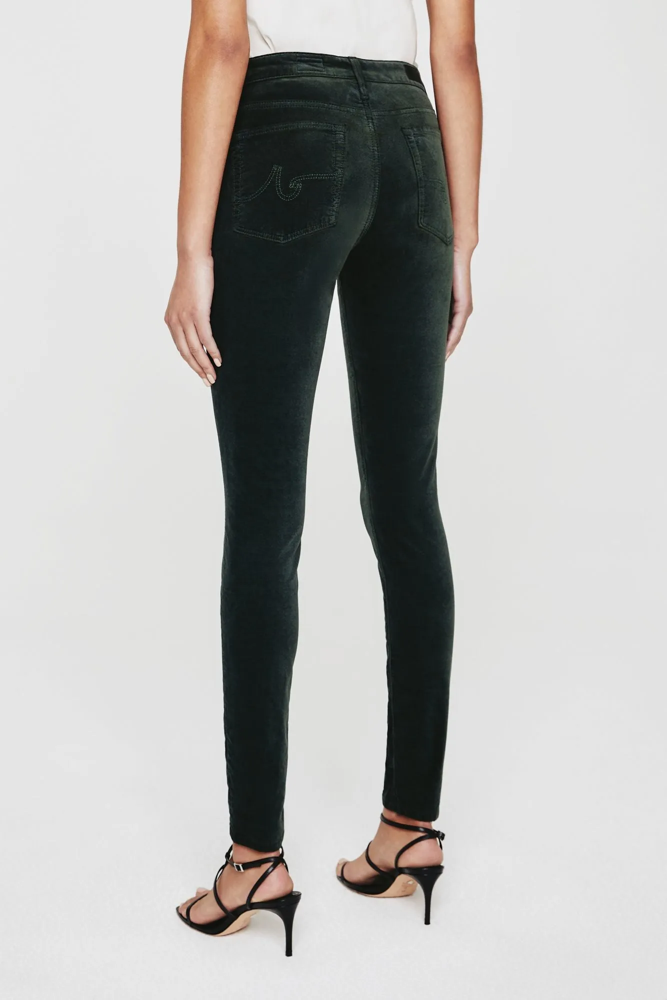 The Farrah Skinny in Village Pine Velvet