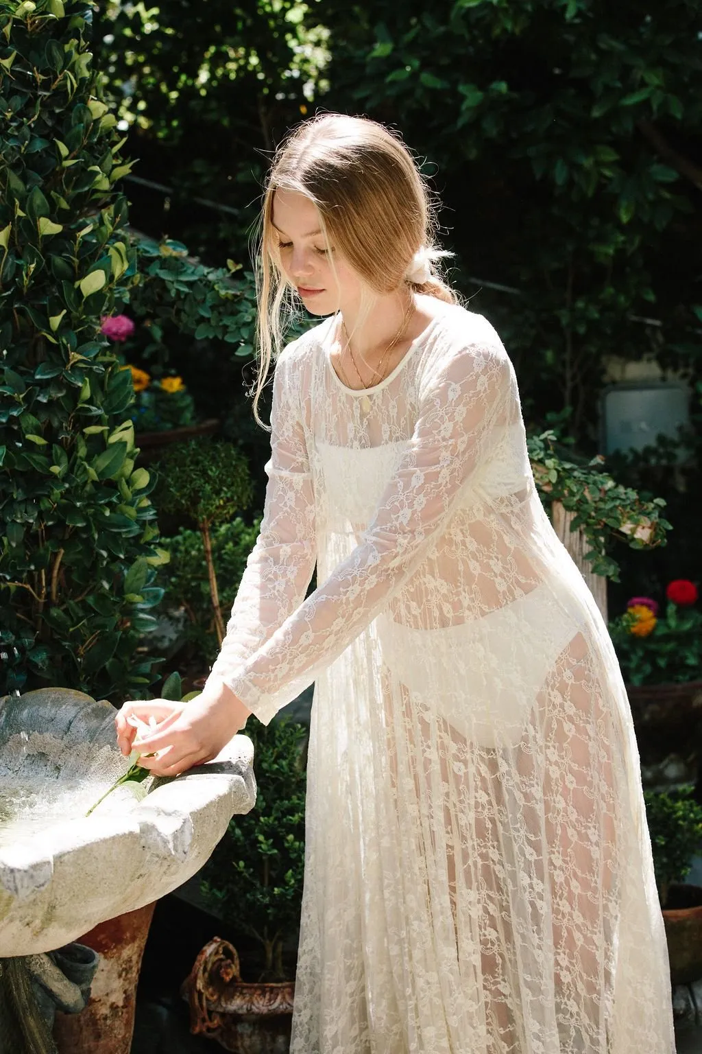 The Lily Lace Dress- Cream