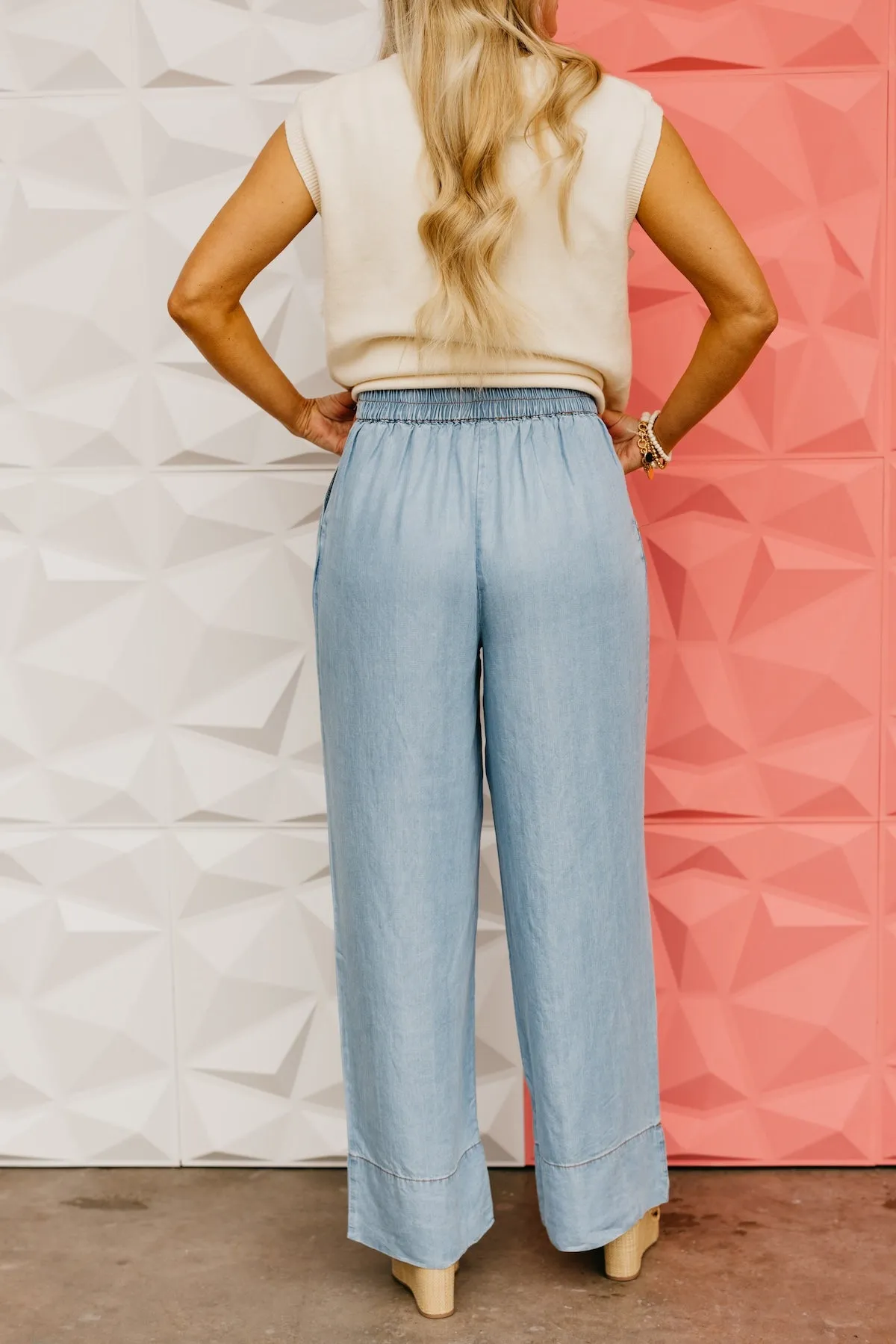The Peter Pleated Chambray Pants