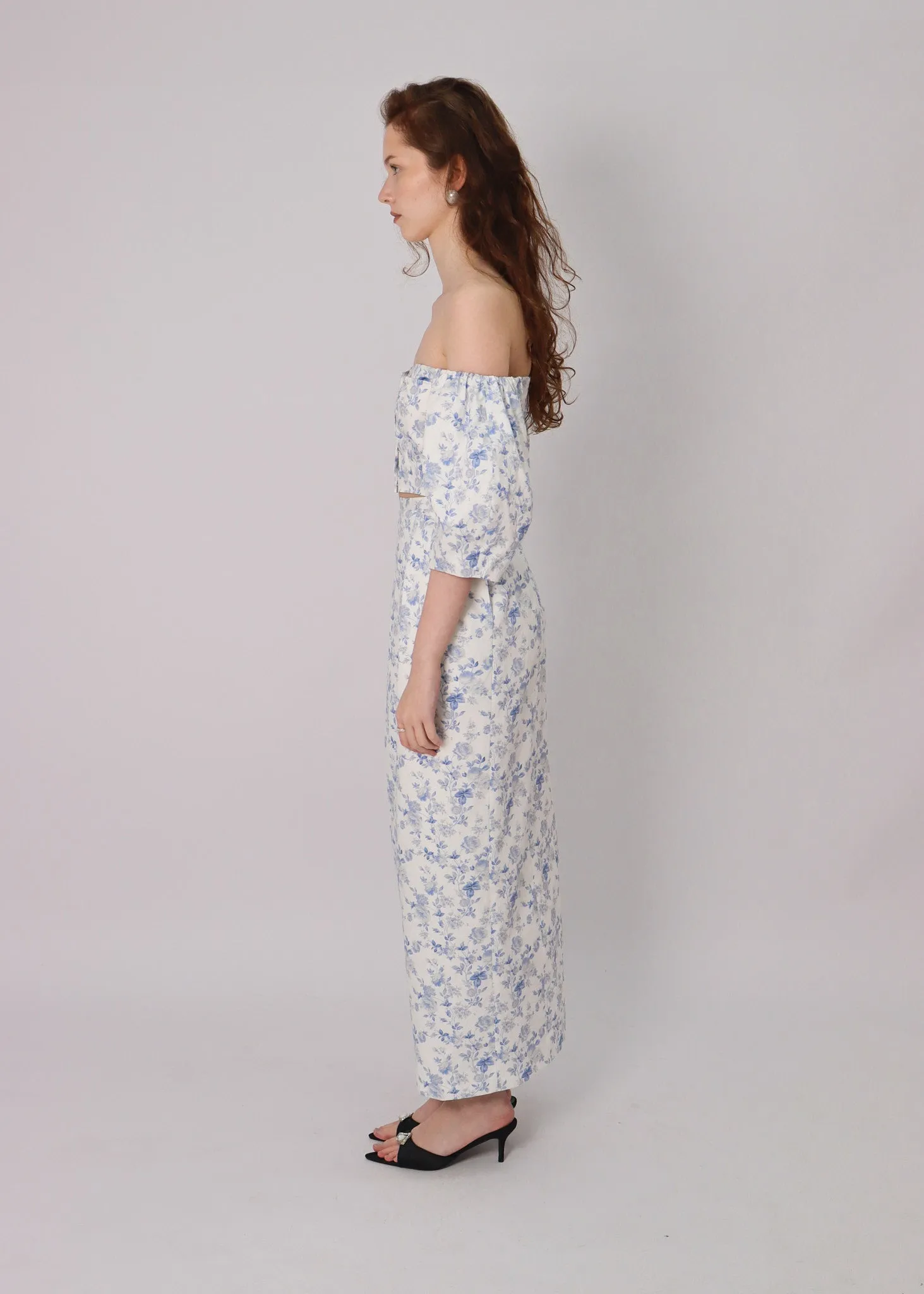 The Tulip Midi Skirt in Mermaids Shore