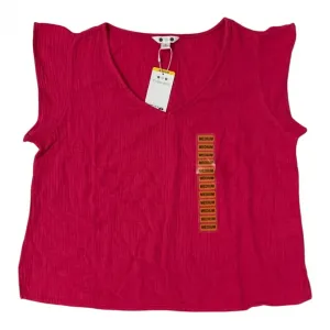Three Dots Women's Short Sleeve V-Neck Double Layer Cotton Gauze Shirt ALT50925