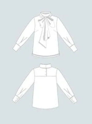 Tie Bow Blouse Pattern XL-3XL -- The Assembly Line Patterns