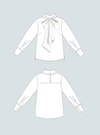 Tie Bow Blouse Pattern XL-3XL -- The Assembly Line Patterns