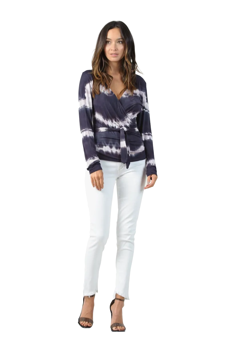 Tie Dye Wrap Top