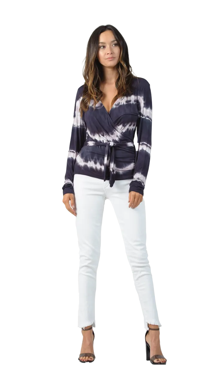 Tie Dye Wrap Top
