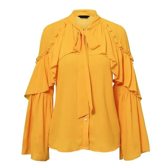 Timeless Ruffle Blouse - Nude Pink