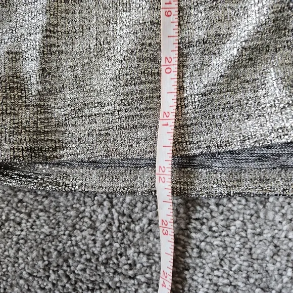 Torrid plus foil knit tulip hem mini skirt, 4XL, silver