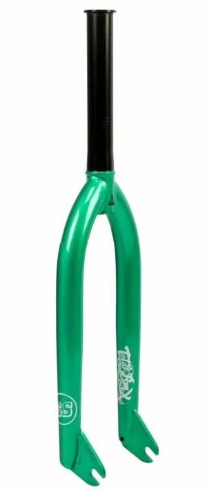 Total BMX 18” GS Chromo Forks 165mm Steerer - Metallic Green