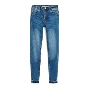 Tractr Girls Nina High Rise Release Hew Skinny - Indigo