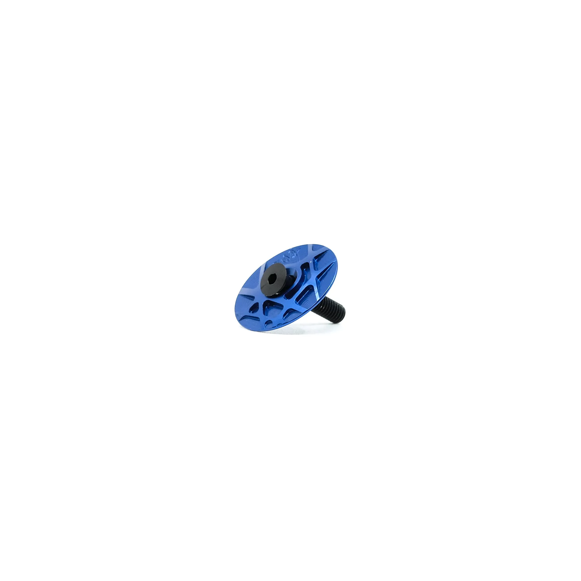 Tune Aluminium Top Cap & Bolt - Blue