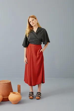 Valentina Wrap Top in Black
