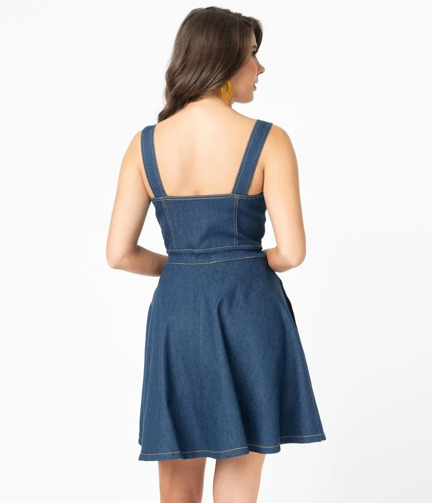 Vaughn Denim Fit and Flare Dress