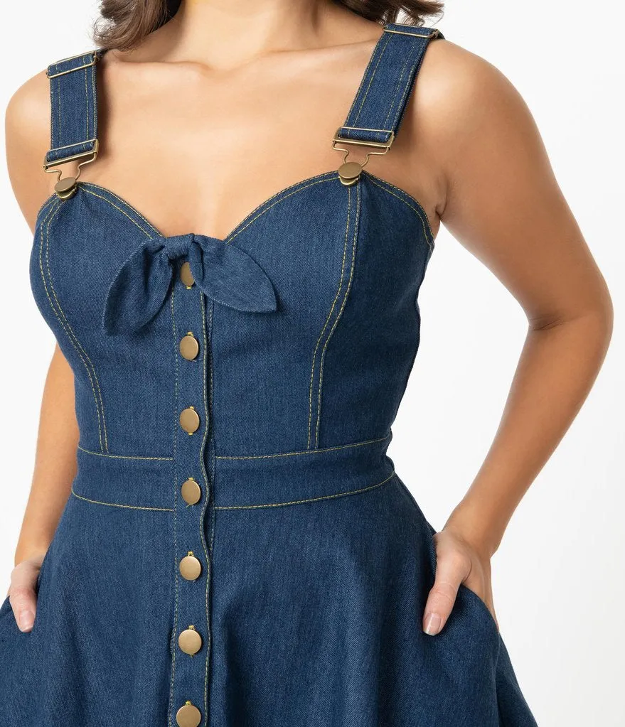 Vaughn Denim Fit and Flare Dress