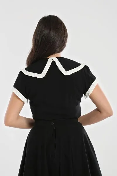 Veronica Blouse - Black/Ivory -