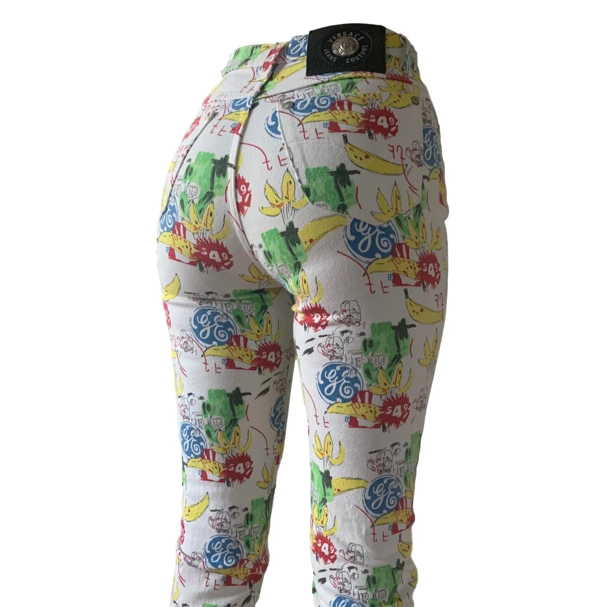 Versace Banana Logo Print Pants