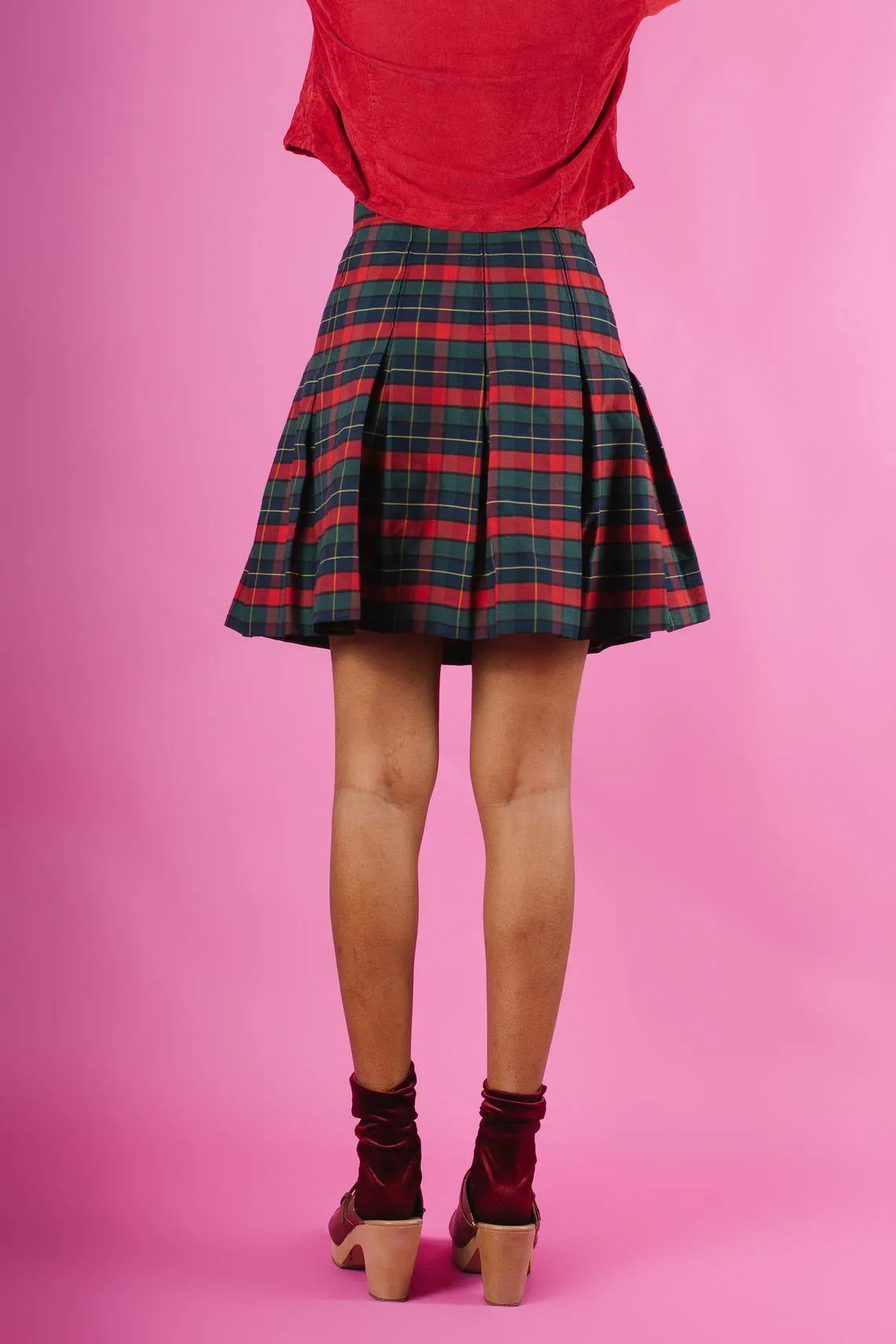 Vintage Plaid Tennis Skirt
