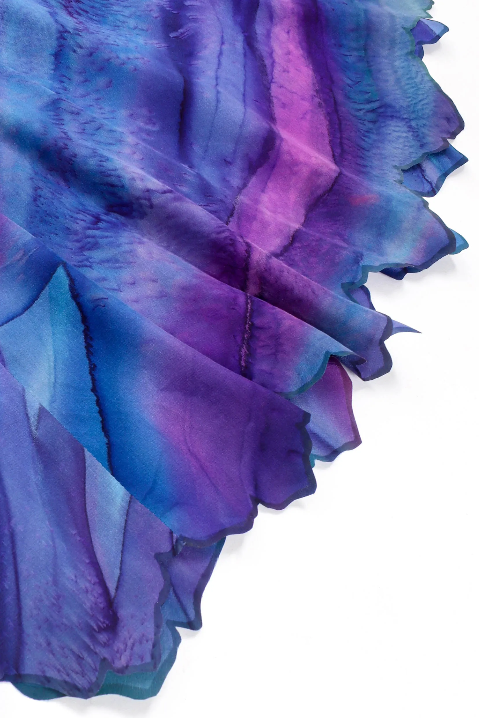 Watercolor Tie Dye Dress & Shawl Set