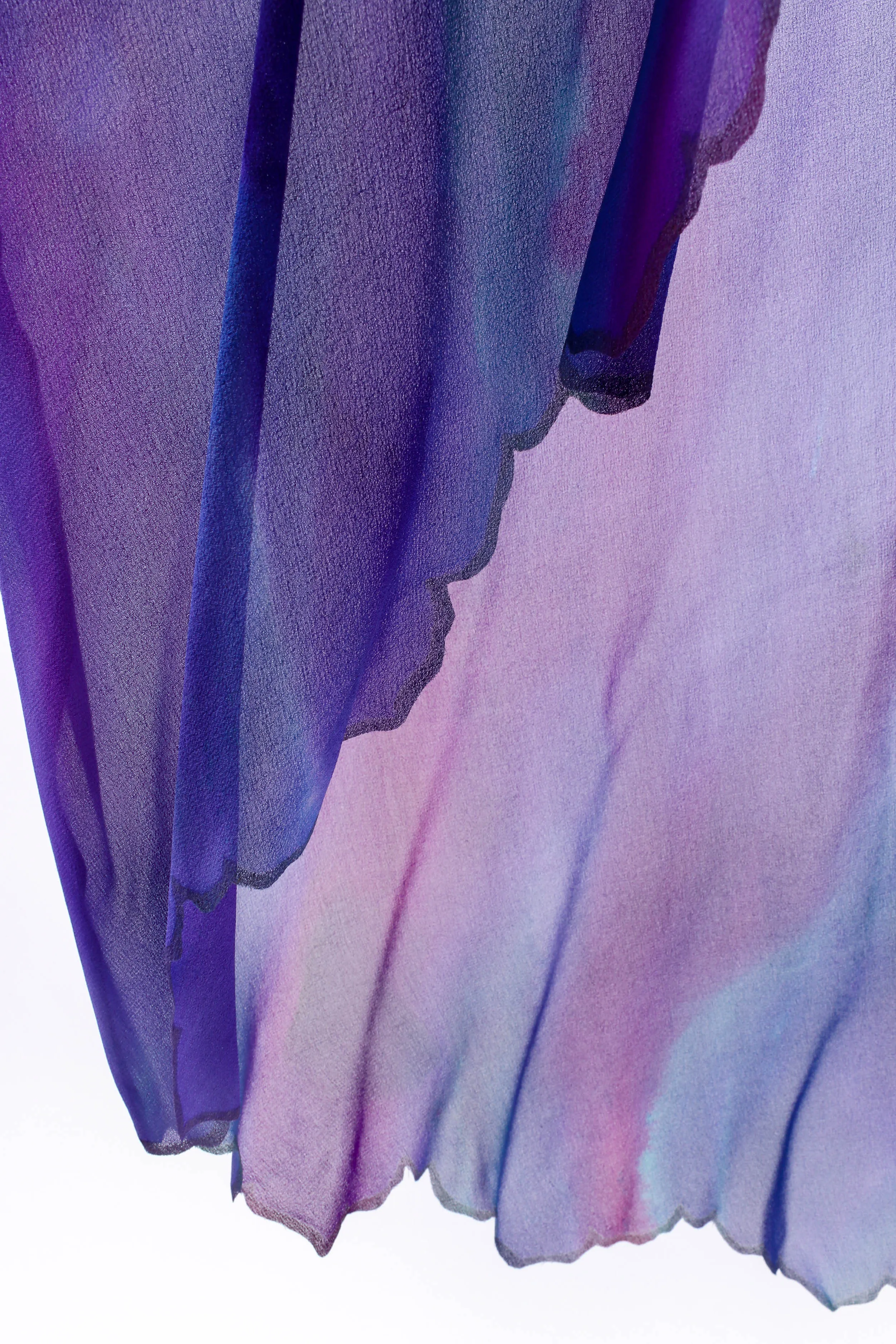 Watercolor Tie Dye Dress & Shawl Set