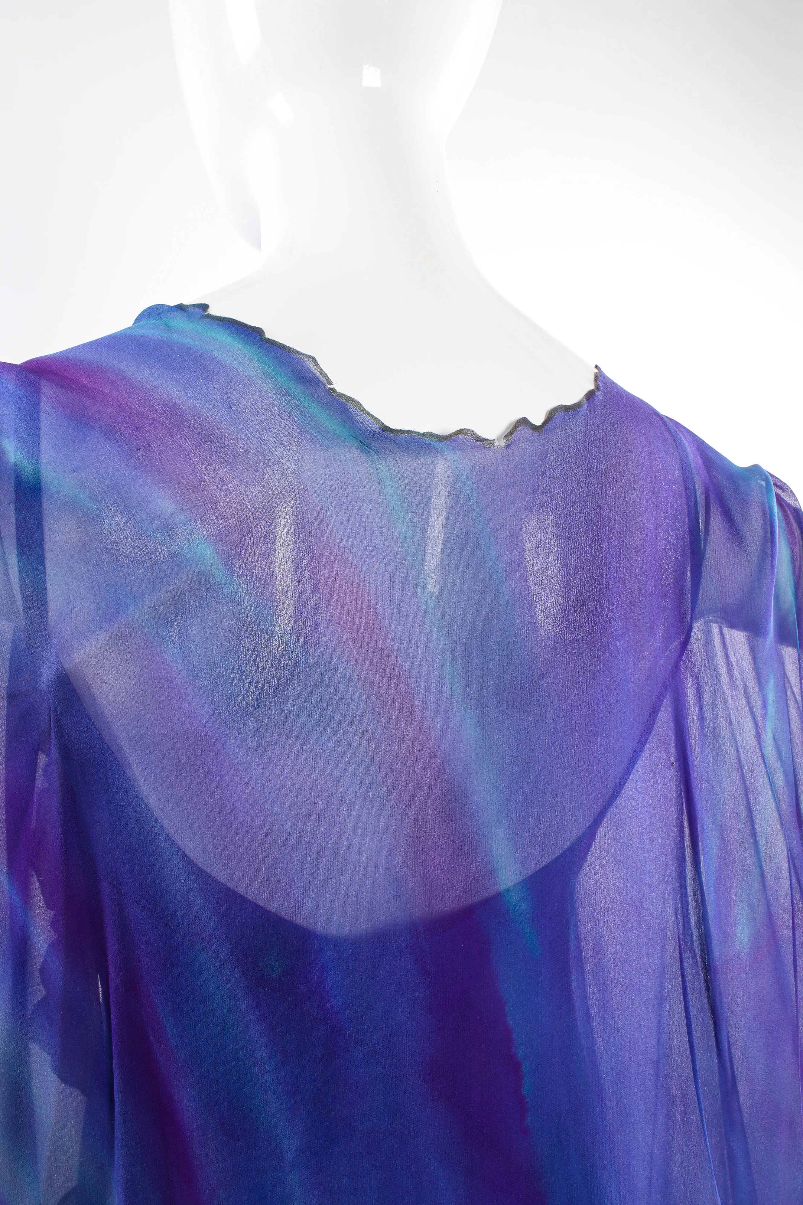 Watercolor Tie Dye Dress & Shawl Set