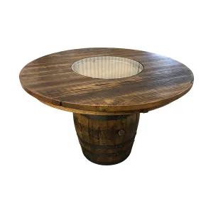 Whiskey Barrel Dining Table