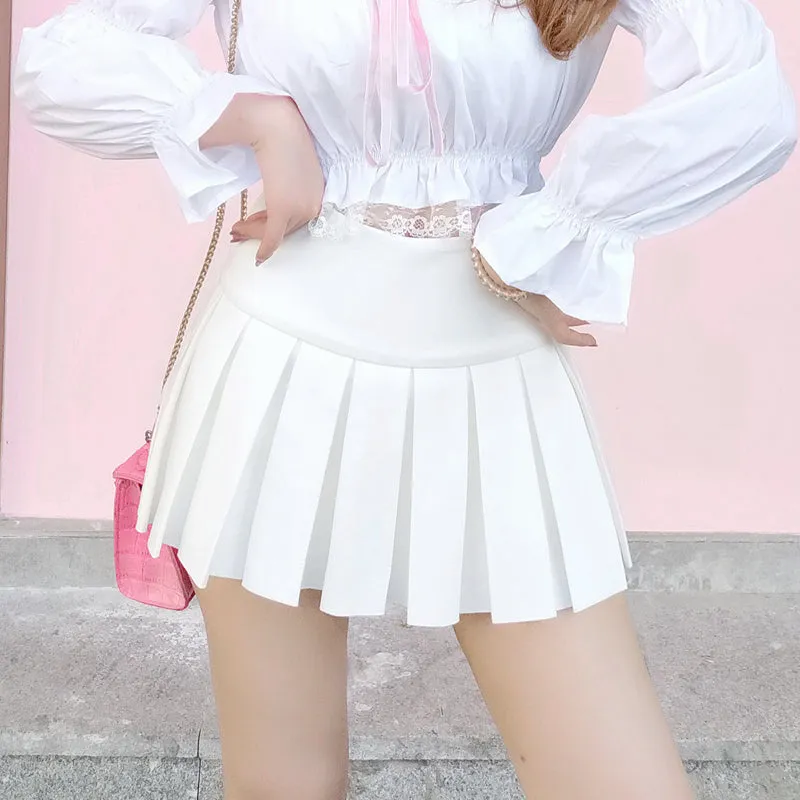 White pleated skirt  KF2008