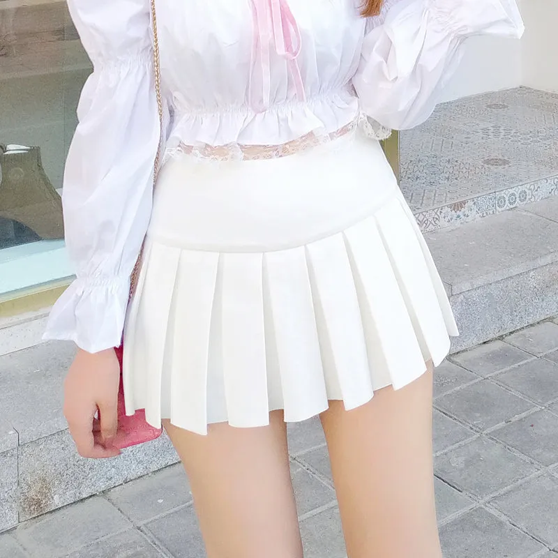 White pleated skirt  KF2008