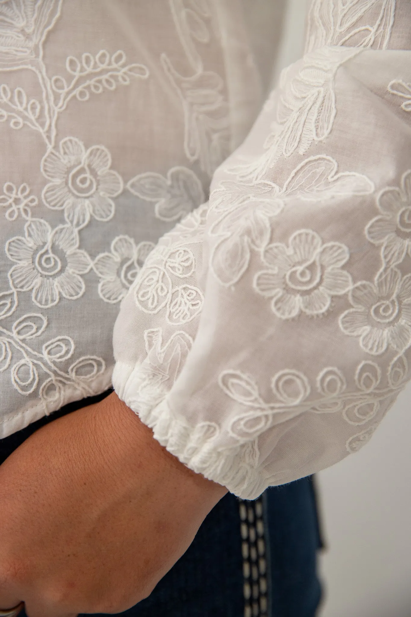 Whittney - Long Sleeve Cotton Blouse