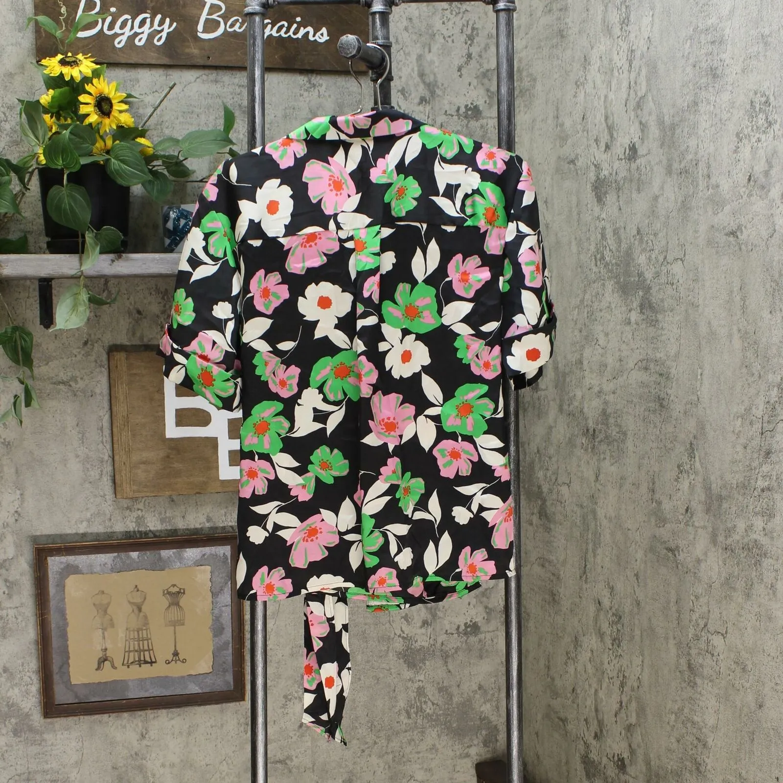 Who What Wear Women's Short Sleeve Tie Front Blouse