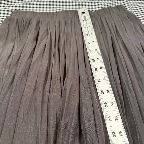 Wilfred Artizia Pleated Mauve Brown / Purple Midi Skirt Size Small