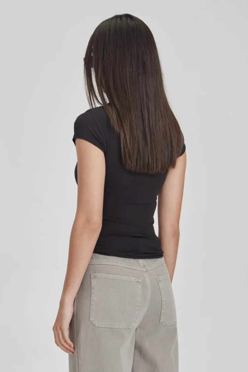 Womens Cap Sleeve Tee Black