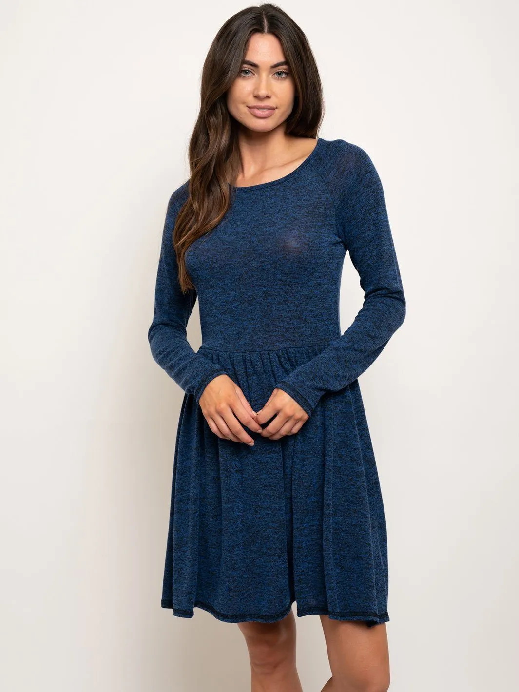 WOMEN'S LONG SLEEVE MINI DRESS
