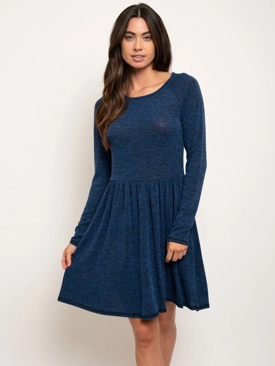 WOMEN'S LONG SLEEVE MINI DRESS
