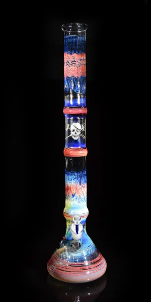 Wrap & Rake Bong with Beaker Bottom by Phil Sundling