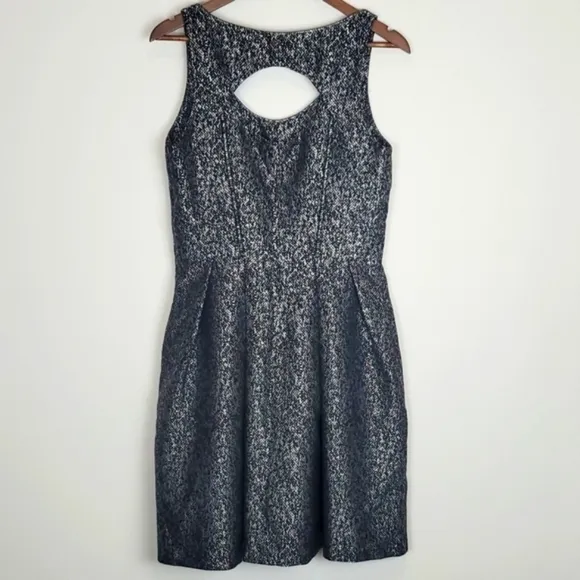 Yoana Baraschi Blue, Black and Silver Fit and Flare Party Dress