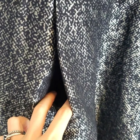 Yoana Baraschi Blue, Black and Silver Fit and Flare Party Dress