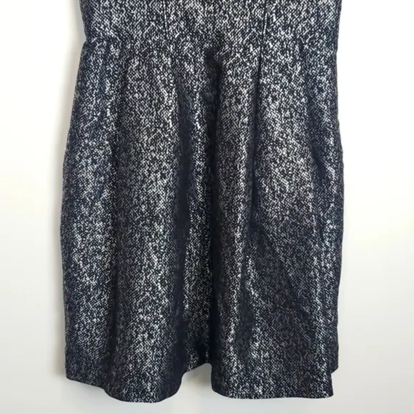 Yoana Baraschi Blue, Black and Silver Fit and Flare Party Dress
