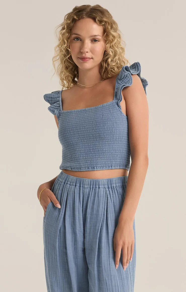 Z Supply Hera Gauze Crop Top