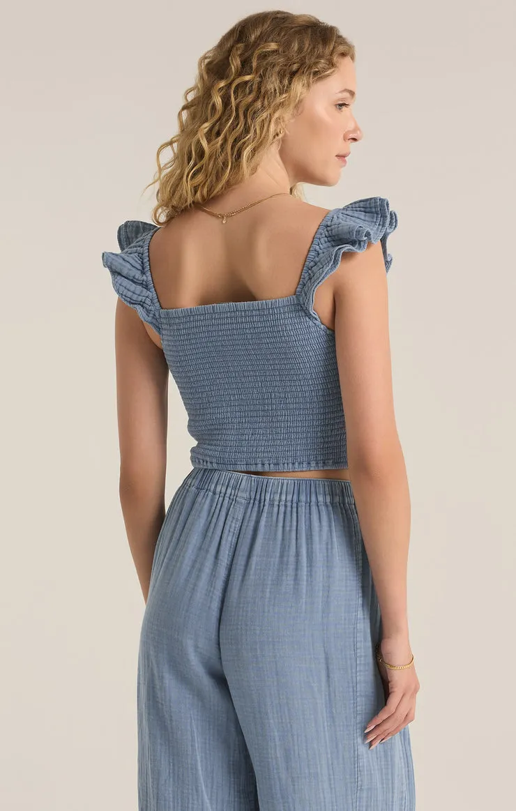 Z Supply Hera Gauze Crop Top