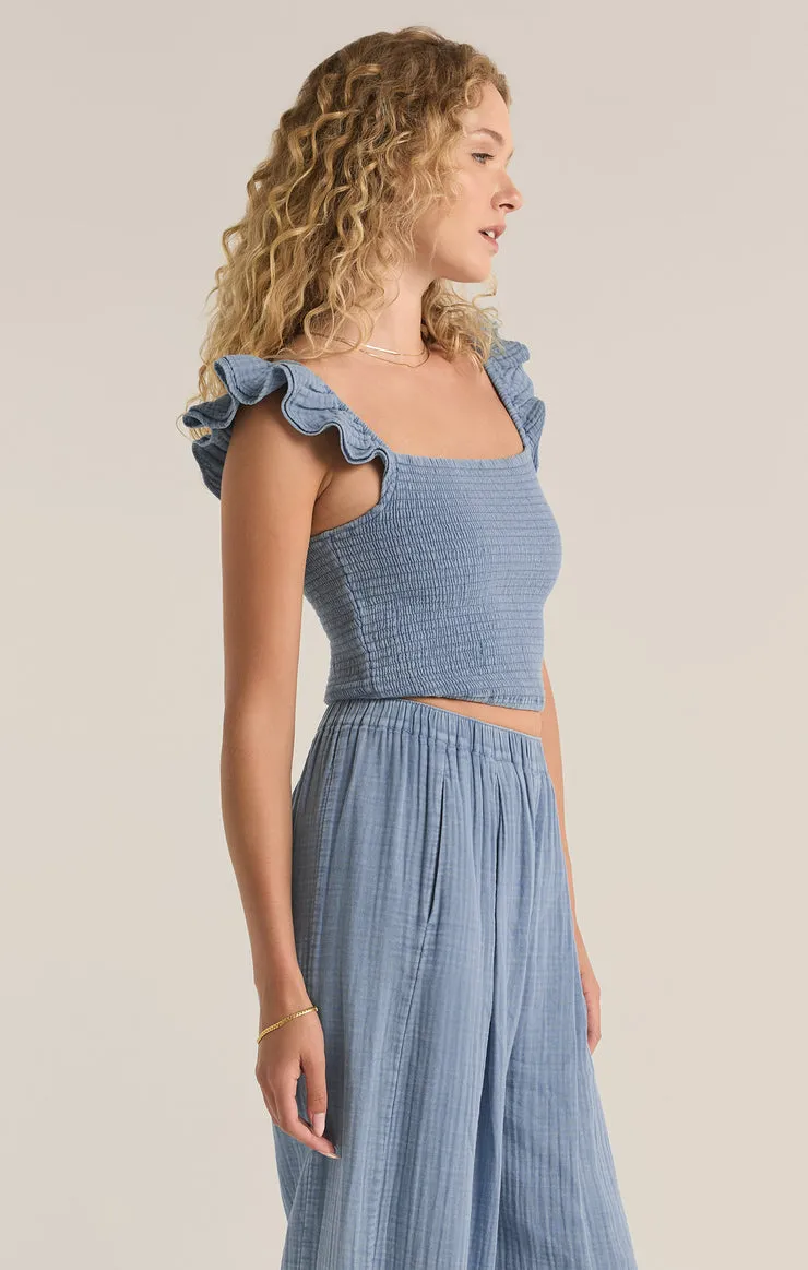 Z Supply Hera Gauze Crop Top
