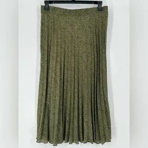 ZARA MAXI PLEATED FLOWING SKIRT W/BACK ZIPPER LIGHTWEIGHT, SCATTER PRINT