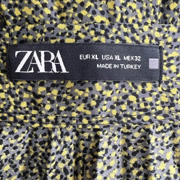 ZARA MAXI PLEATED FLOWING SKIRT W/BACK ZIPPER LIGHTWEIGHT, SCATTER PRINT