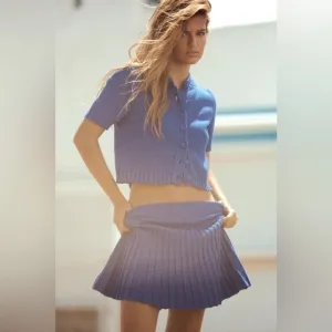 ZARA PLEATED KNIT SKIRT