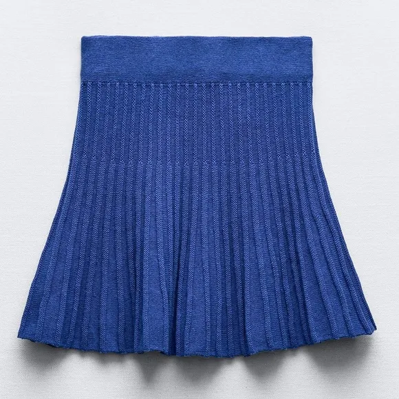 ZARA PLEATED KNIT SKIRT