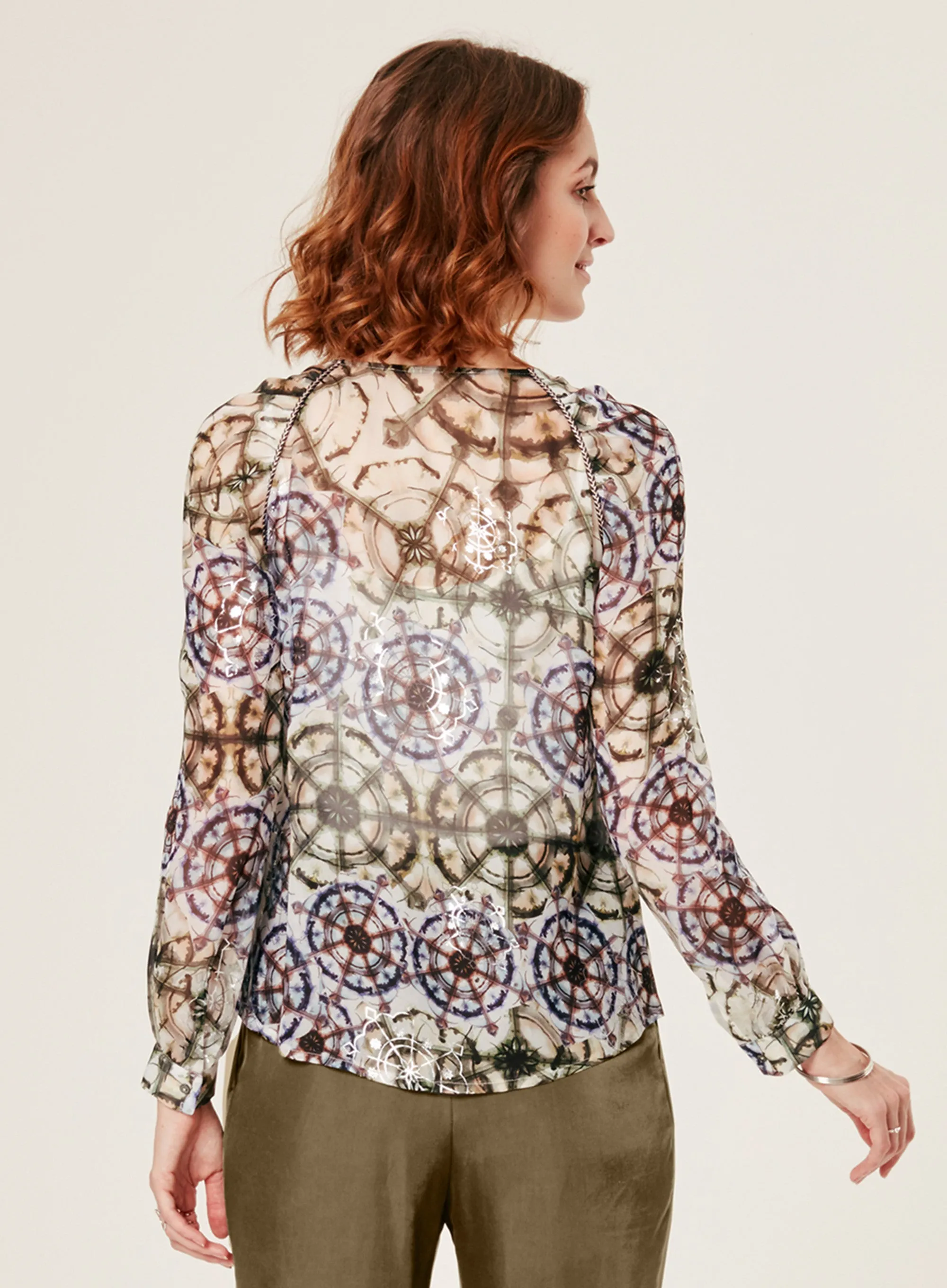 ZENA PRINTED V NECK SHIRT